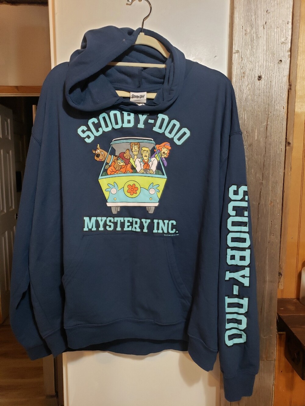 Scooby Doo Mystery Machine Men Blue Hoodie XXL Original Paper Tag